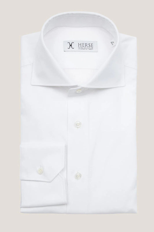 Chemise blanche à col rabattu Thomas Mason