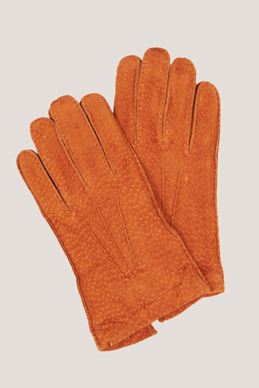 Light brown capybara leather gloves