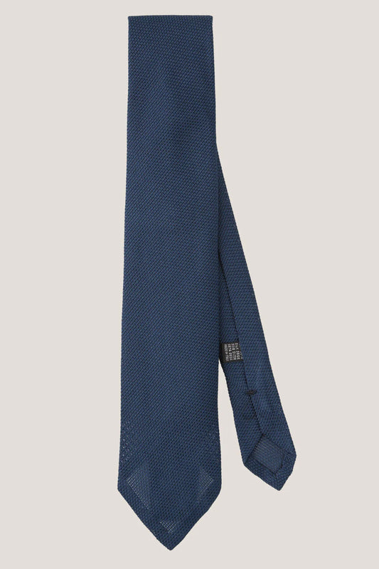 Navy blue garza fina silk tie