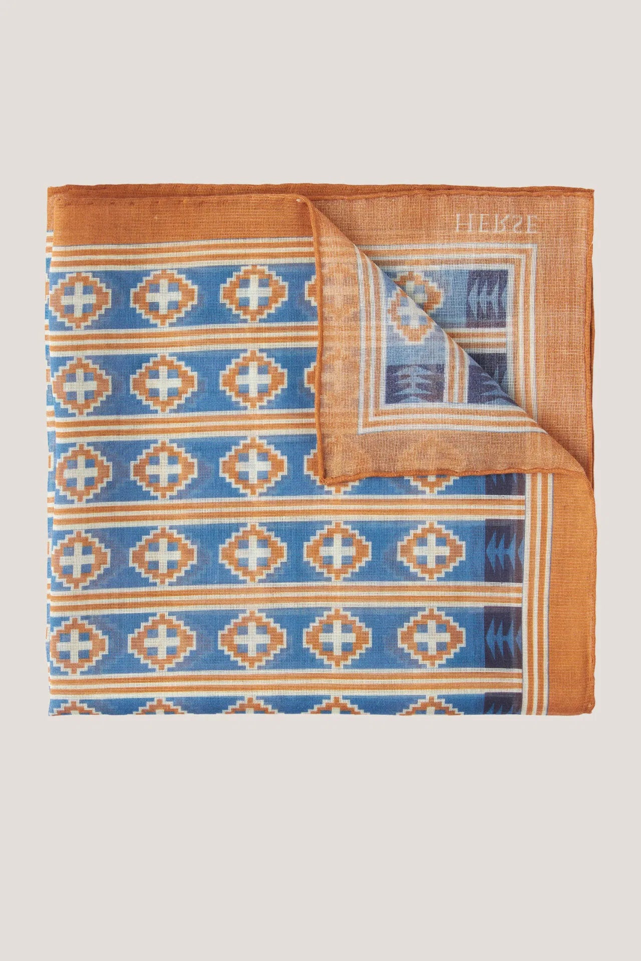 Pocket square with a horizontal ethnic pattern