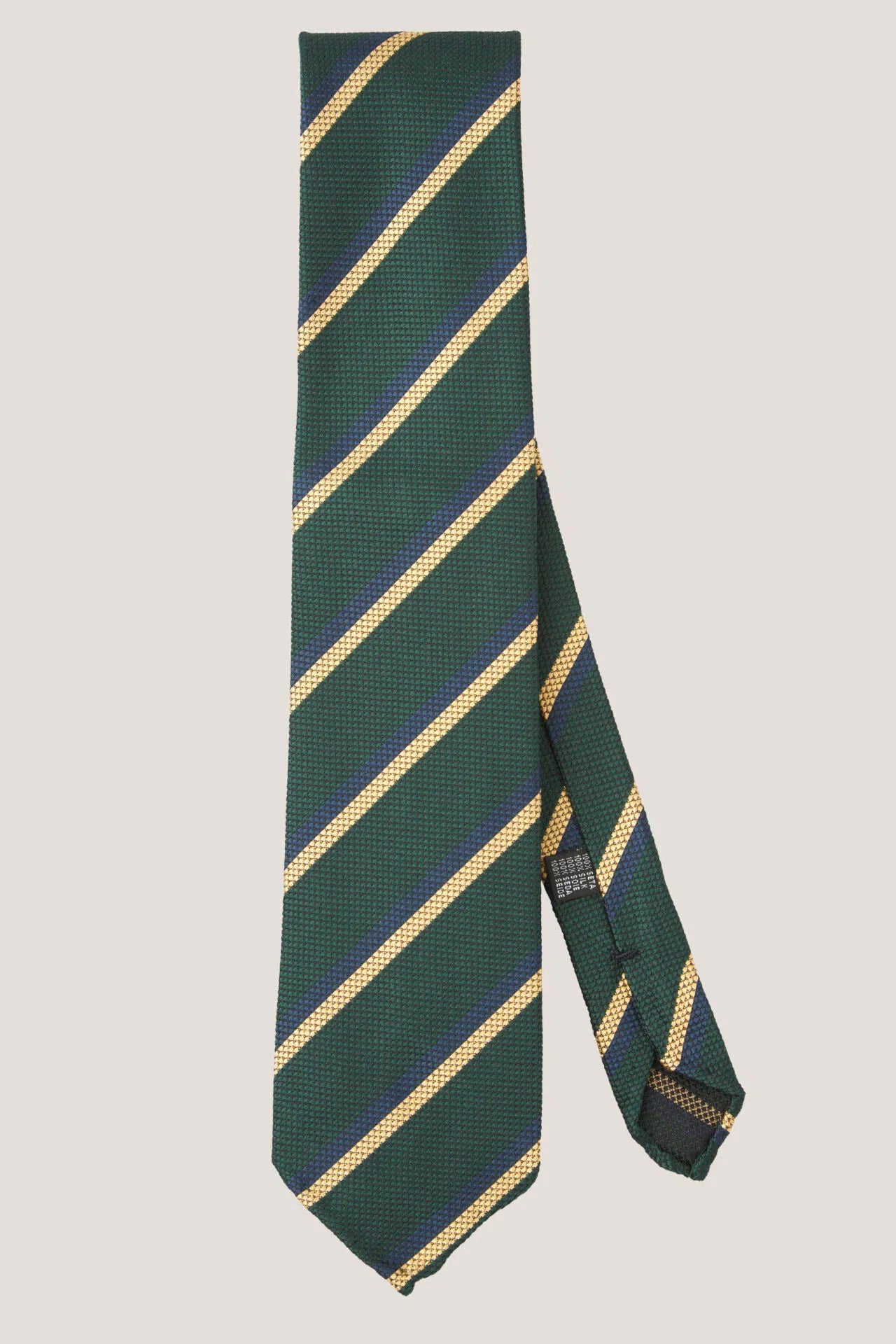 Structured regimental silk tie