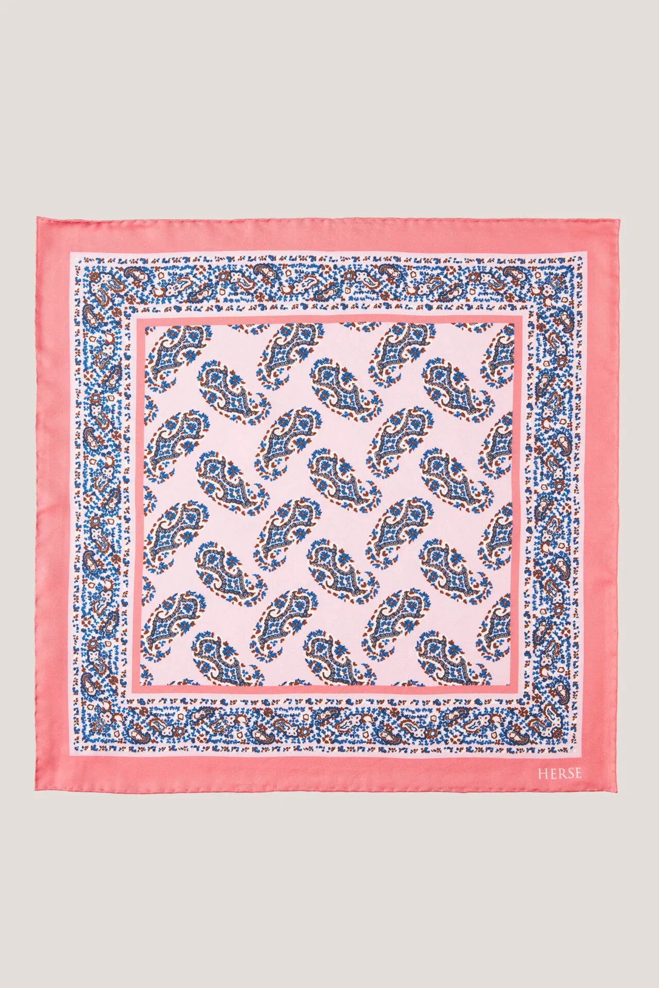 Pochette en soie à motif cachemire régulier