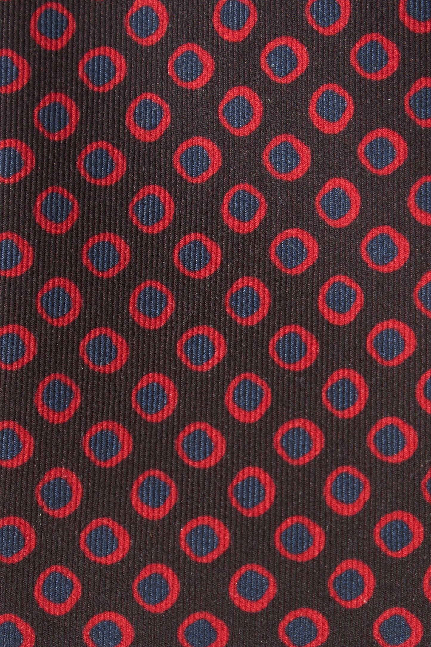 Cravate en laine et soie à pois bicolores vert foncé