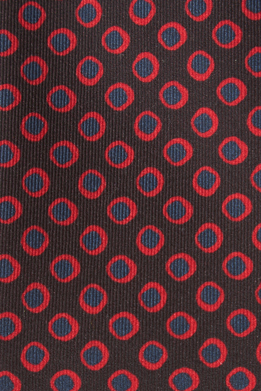 Two-tone polka dot black tie