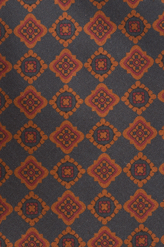 Cravate en soie mate vert olive