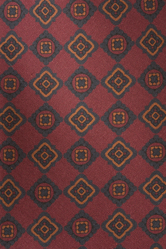 Cravate en soie mate vert olive