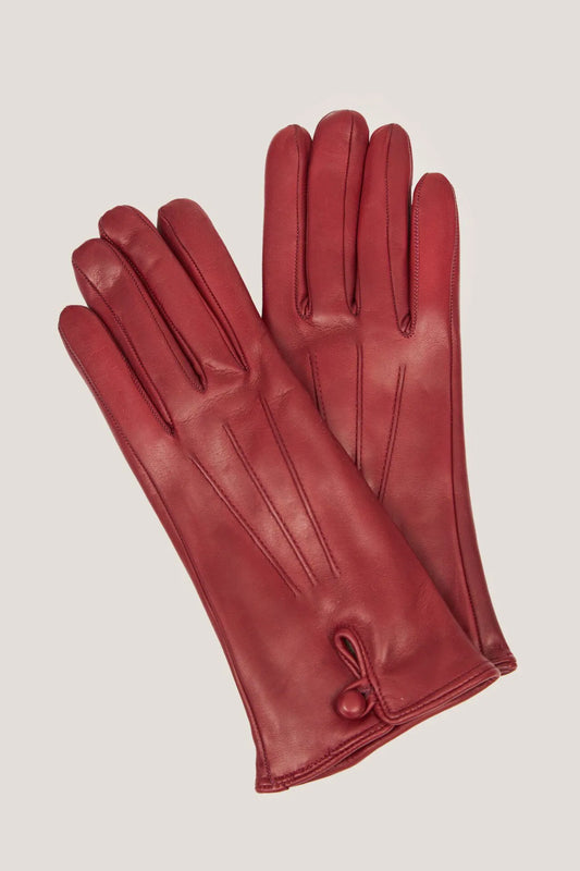 Gants en cuir nappa avec fermeture à bouton