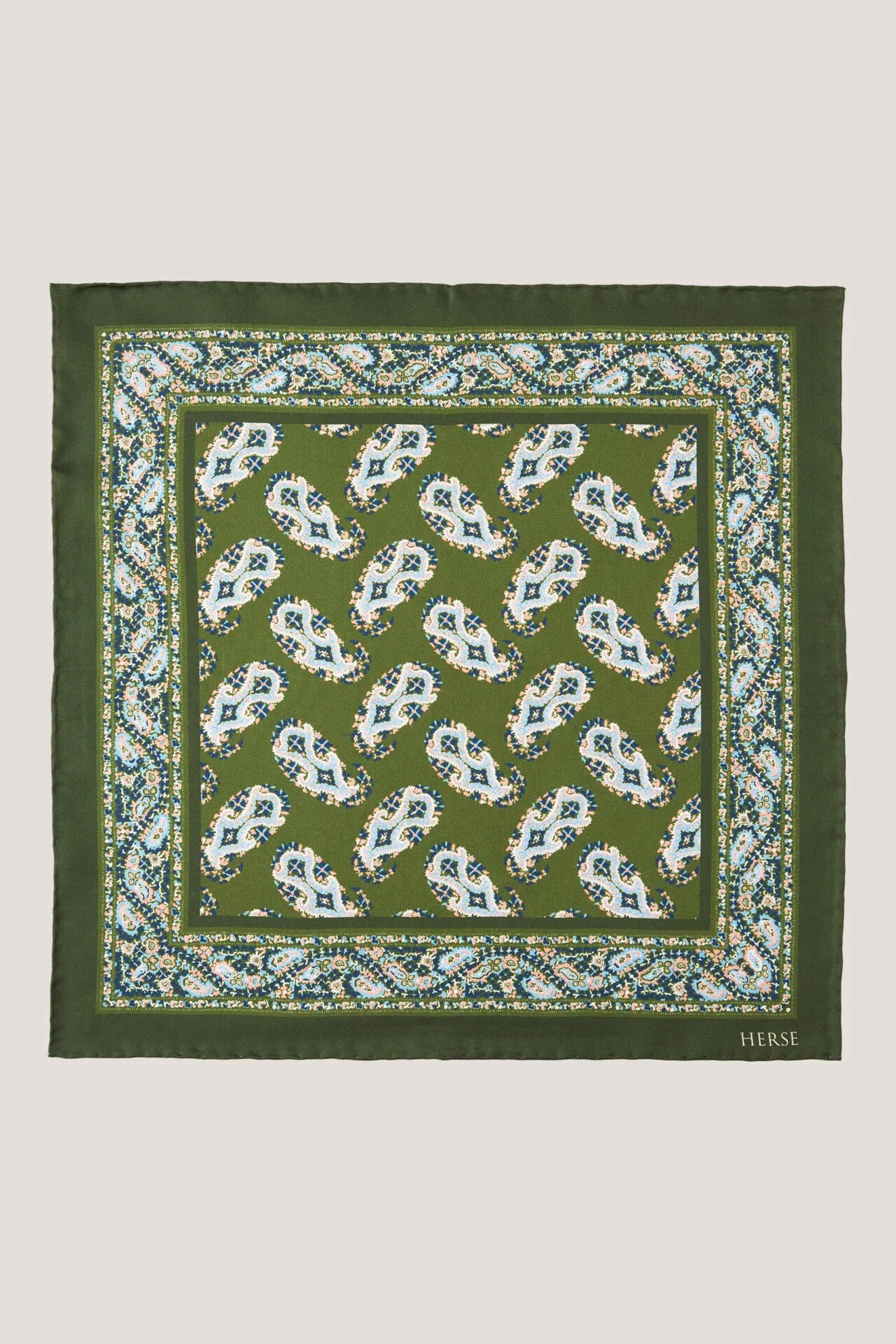 Pochette en soie à motif cachemire régulier