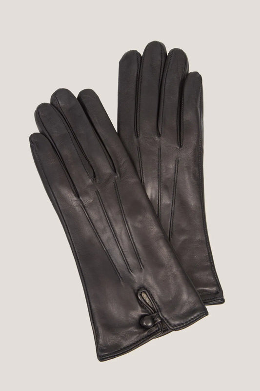 Gants en cuir nappa avec fermeture à bouton
