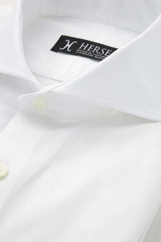 Cutaway collar white shirt