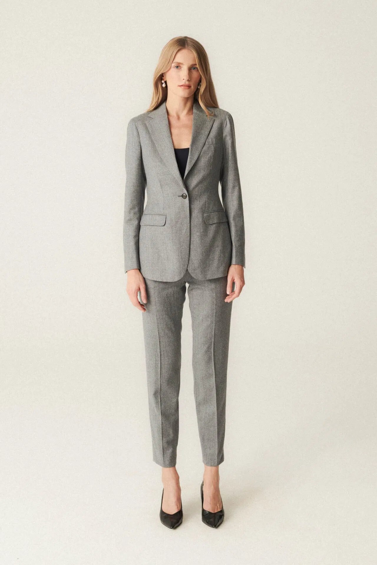 Costume en laine gris Reda