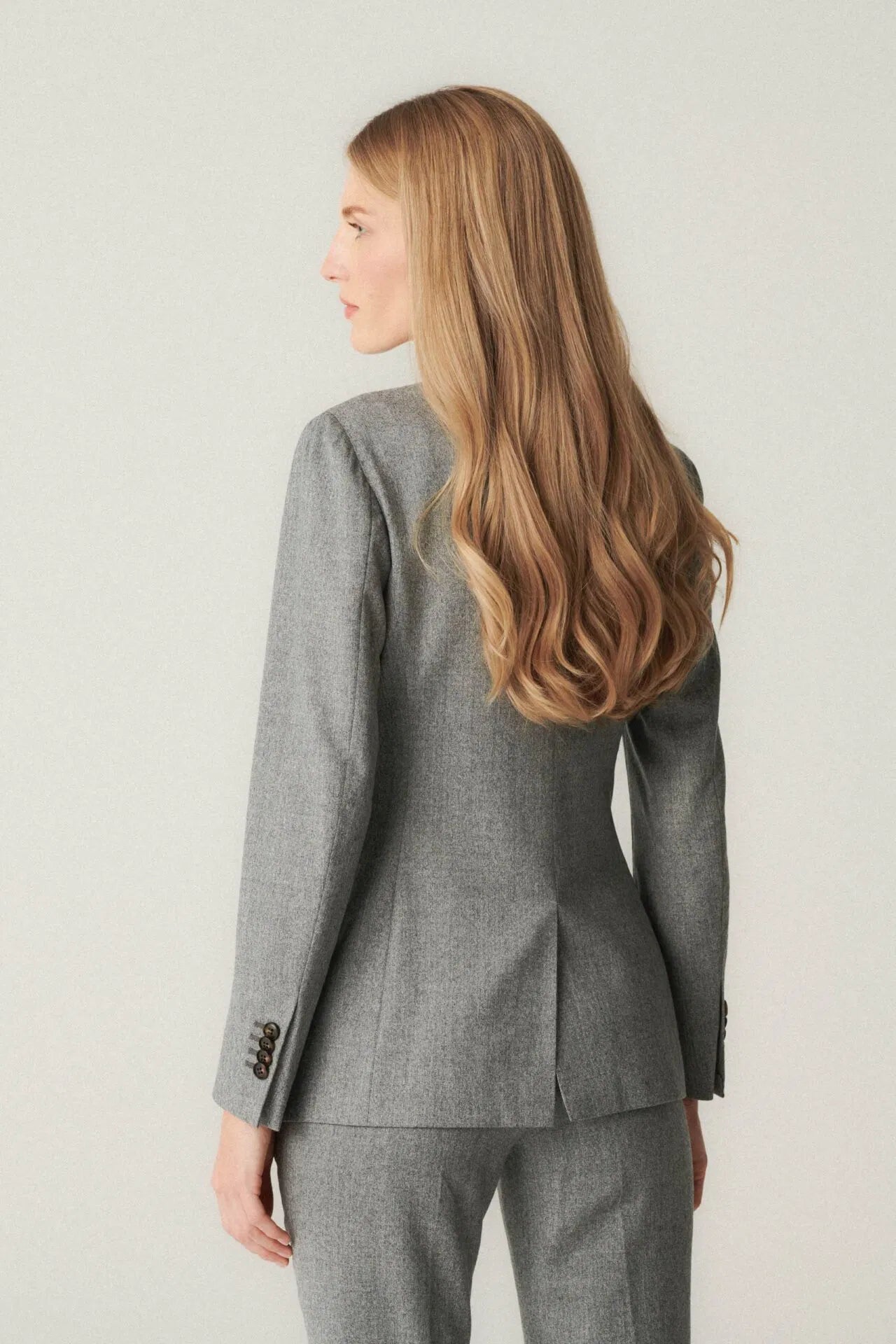Costume en laine gris Reda