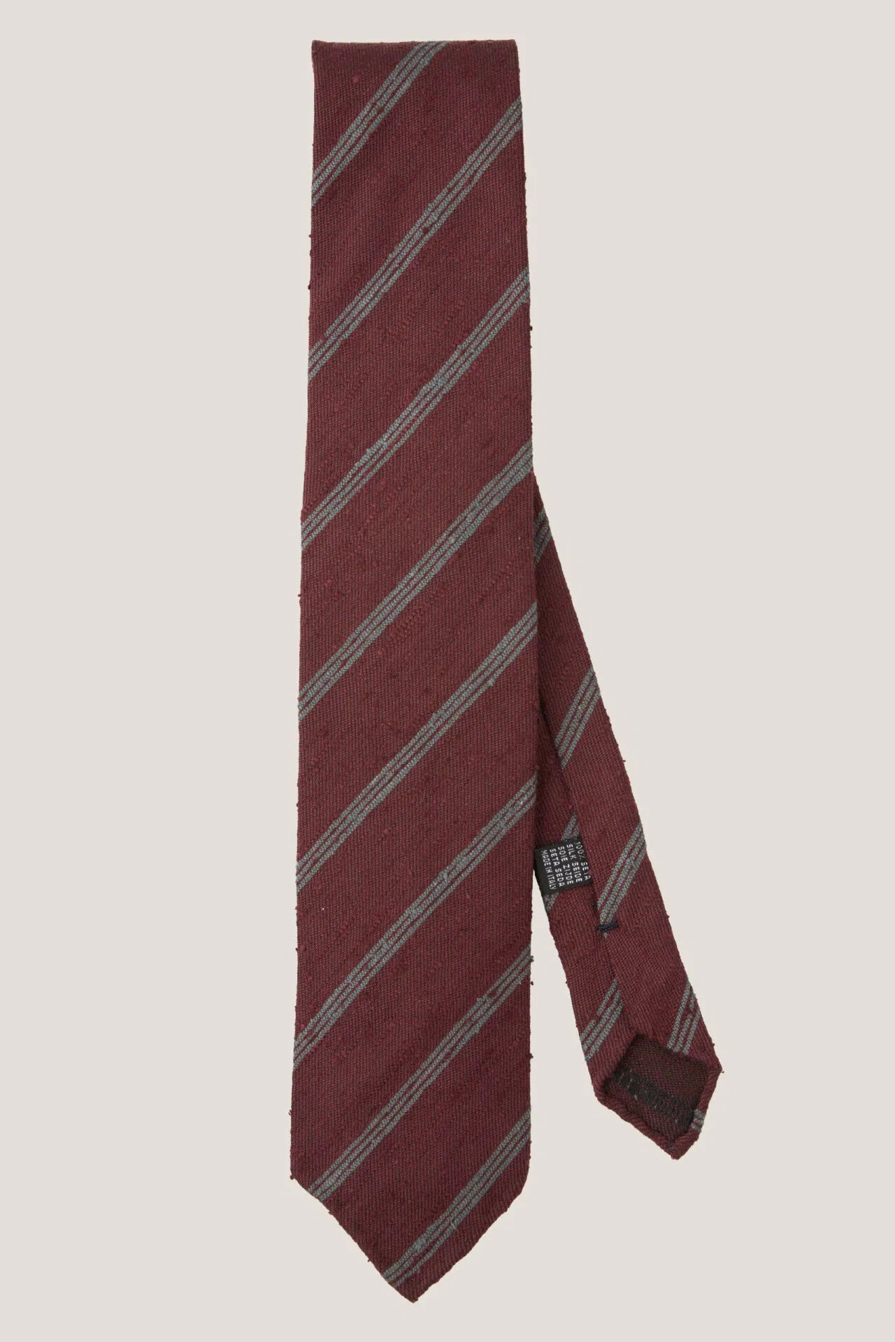 Regimental tie made of silk shantung, unlined