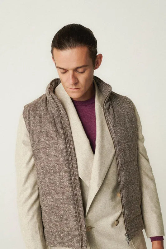 Light brown padded vest