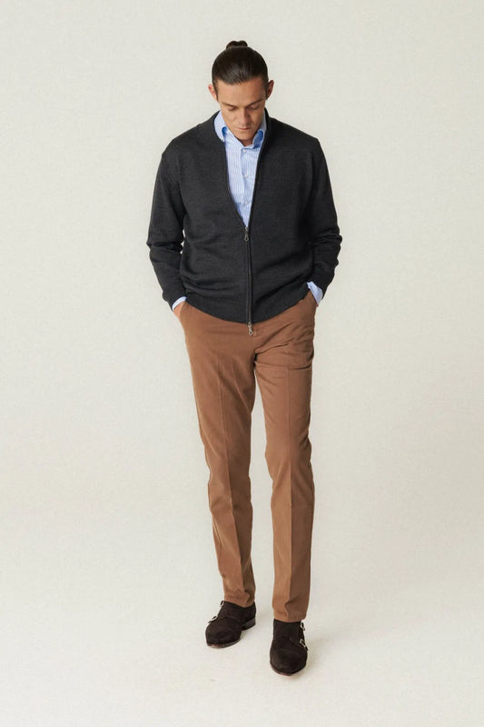 Pantalon chino marron
