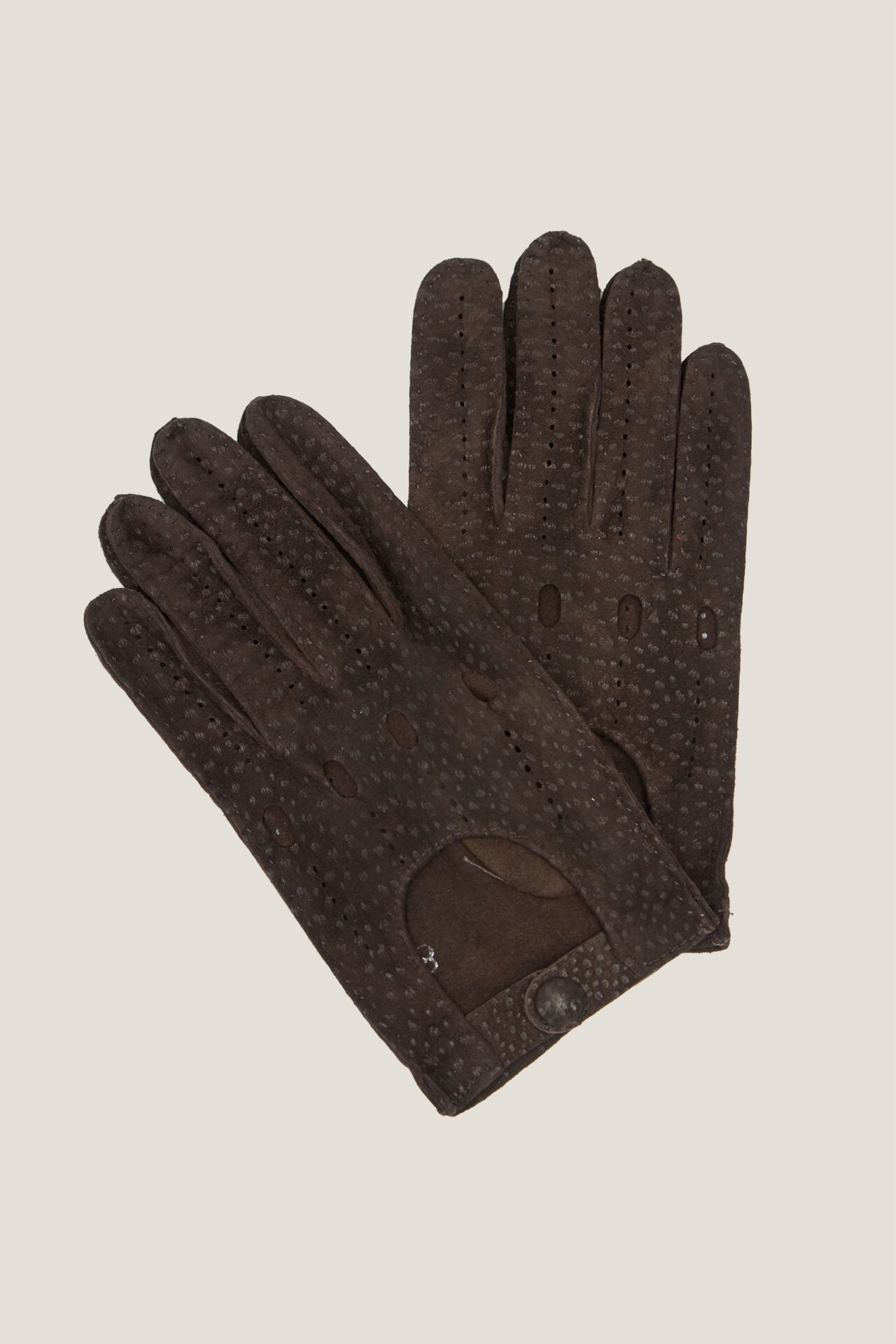 Gants de conduite en cuir de capybara marron