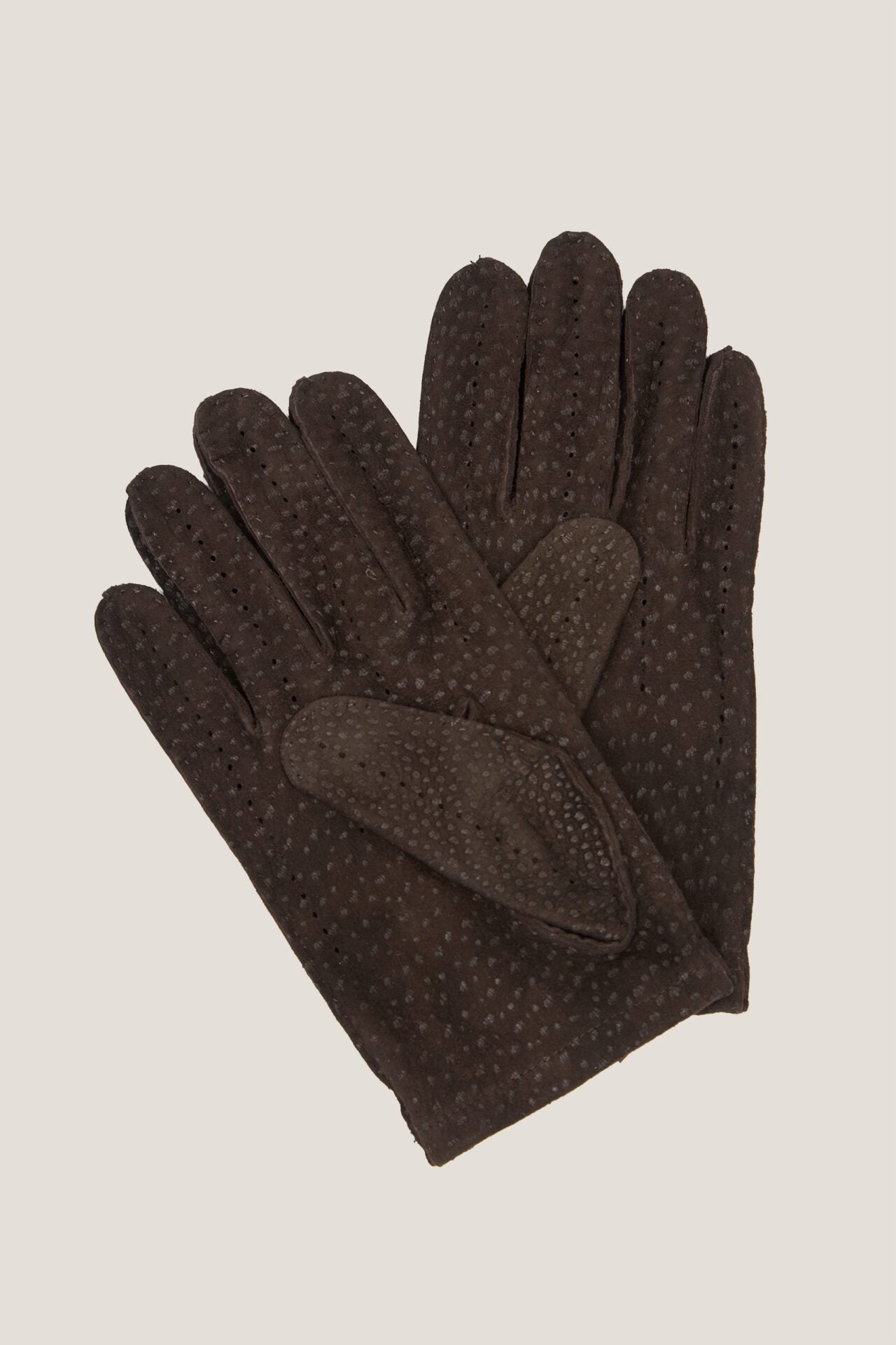 Gants de conduite en cuir de capybara marron