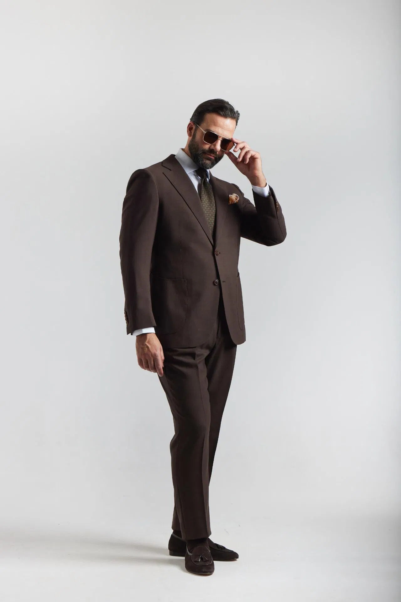 Brown 4-ply suit