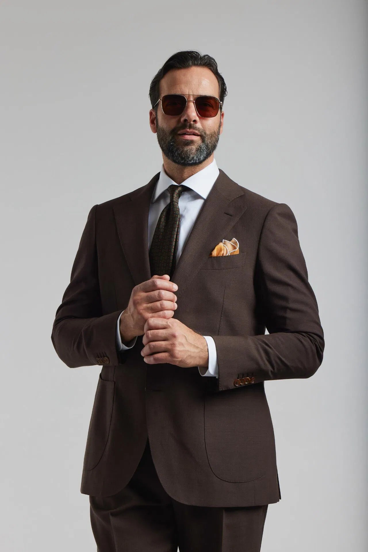 Brown 4-ply suit