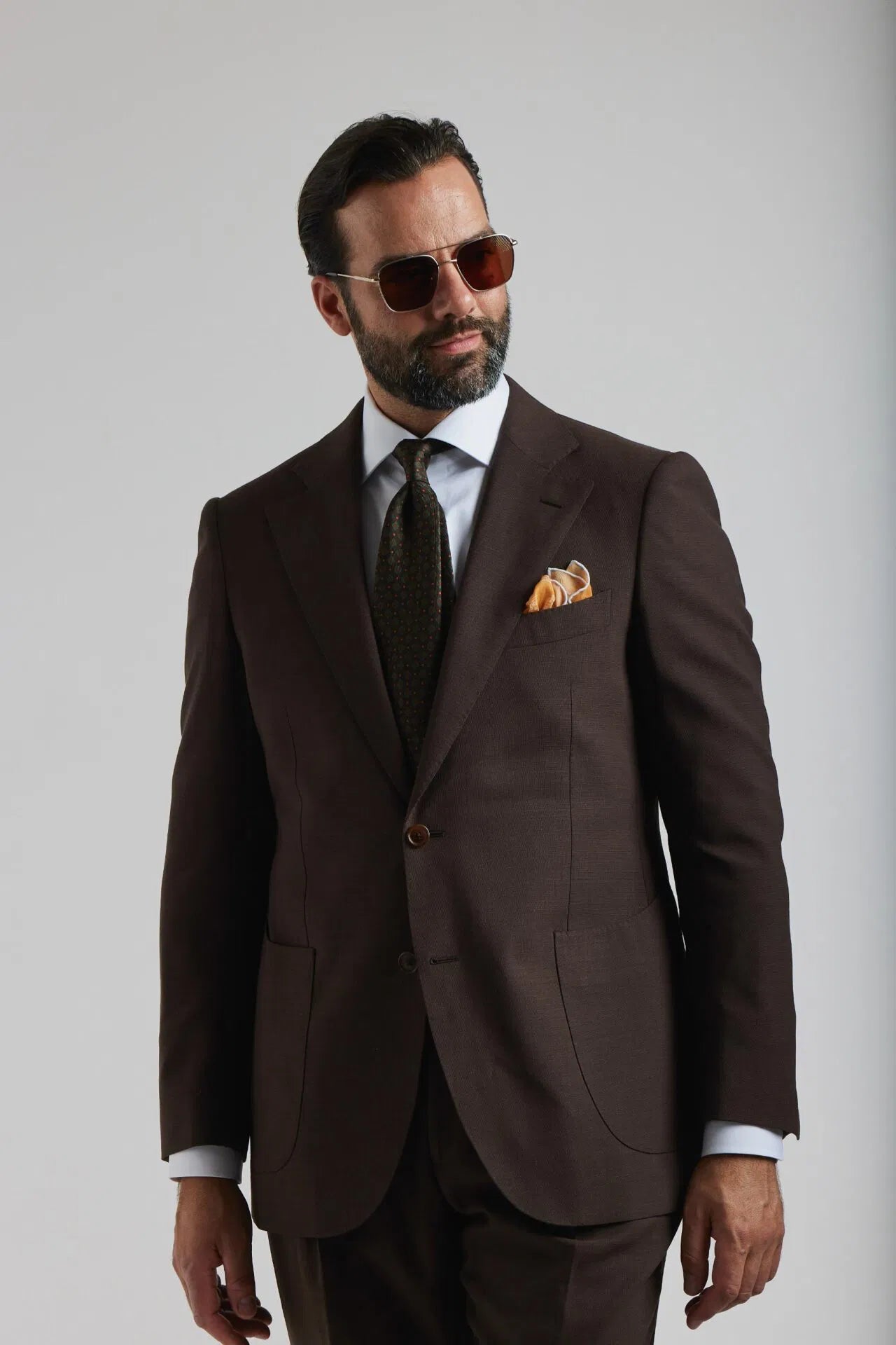 Brown 4-ply suit