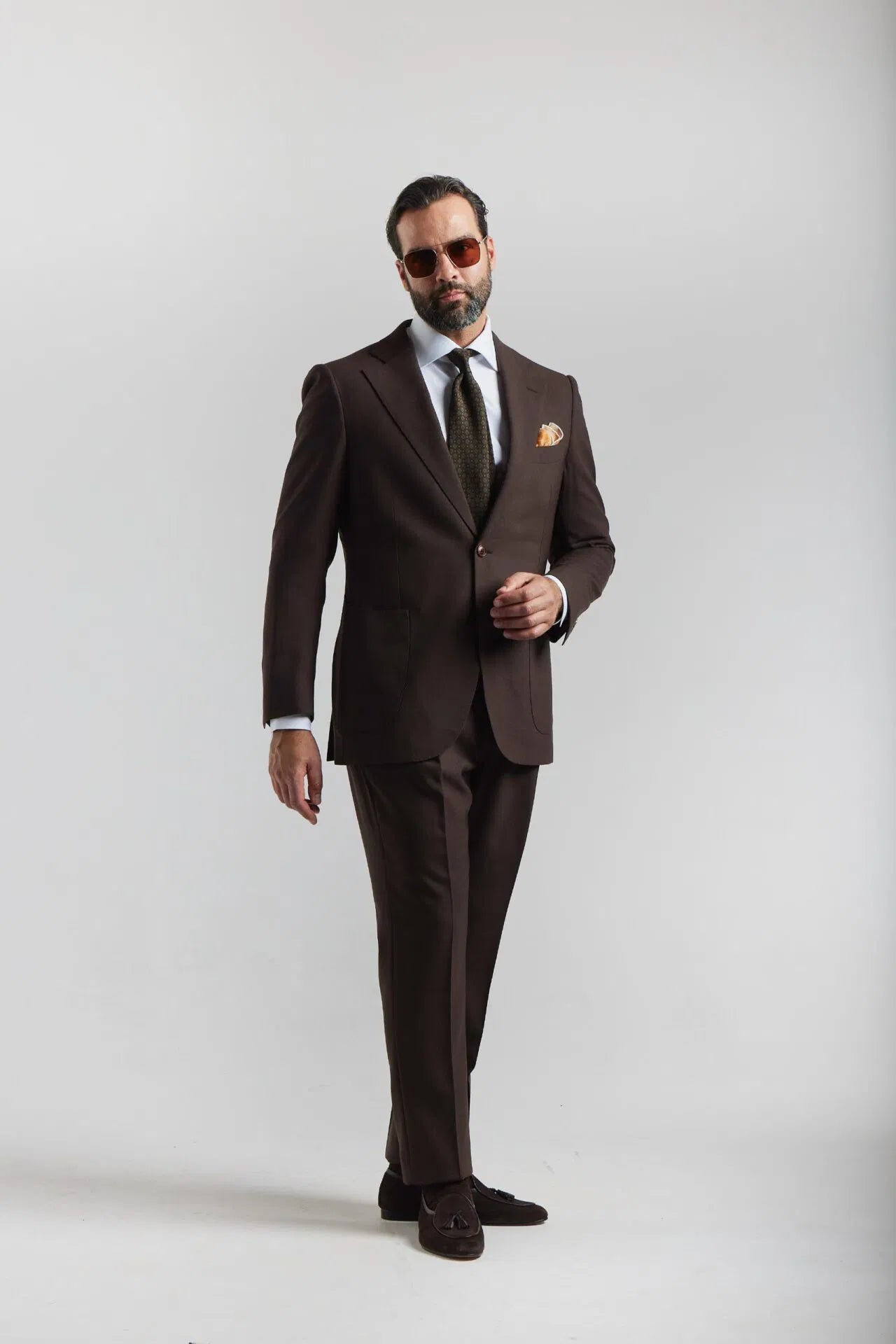 Brown 4-ply suit