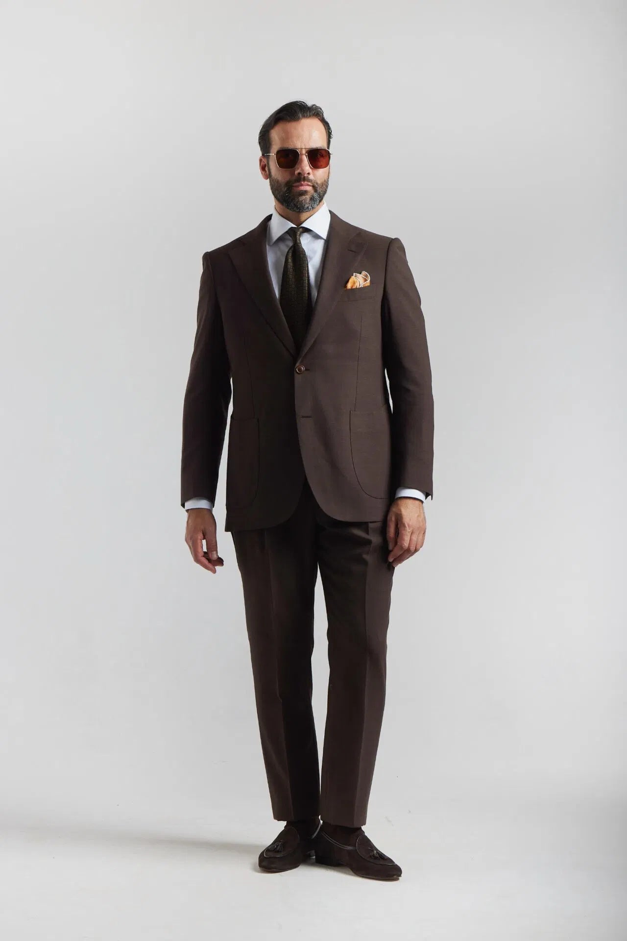 Brown 4-ply suit