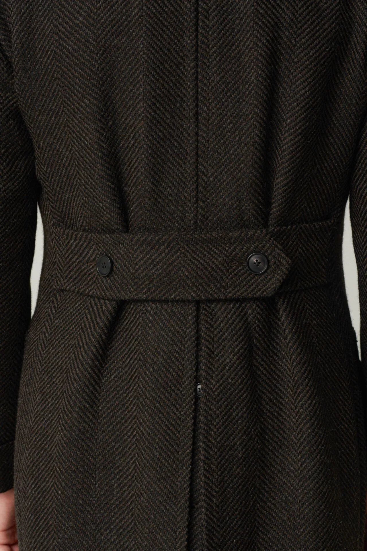 Manteau d'Ulster marron à motif sapin
