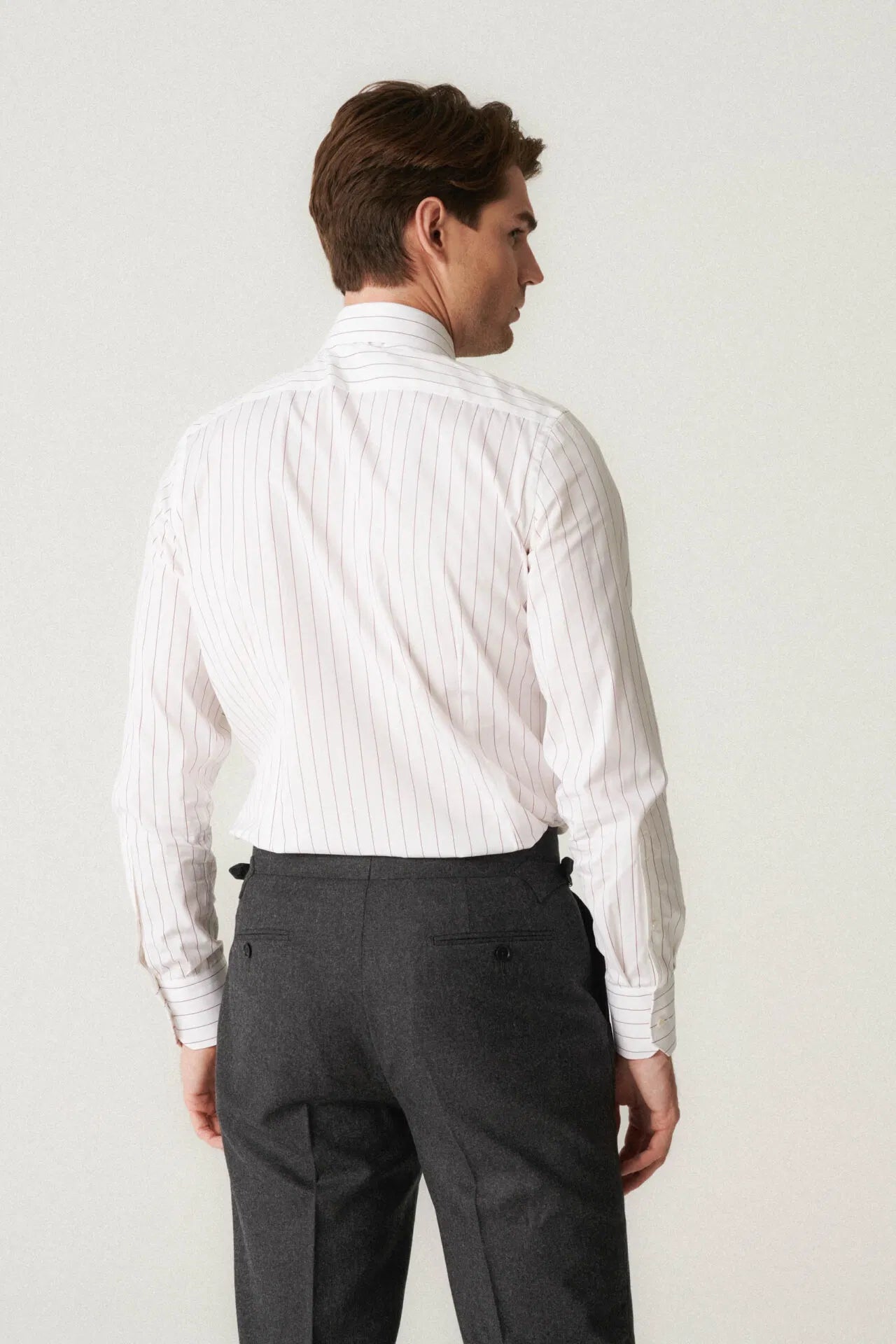 Pantalon en flanelle gris foncé