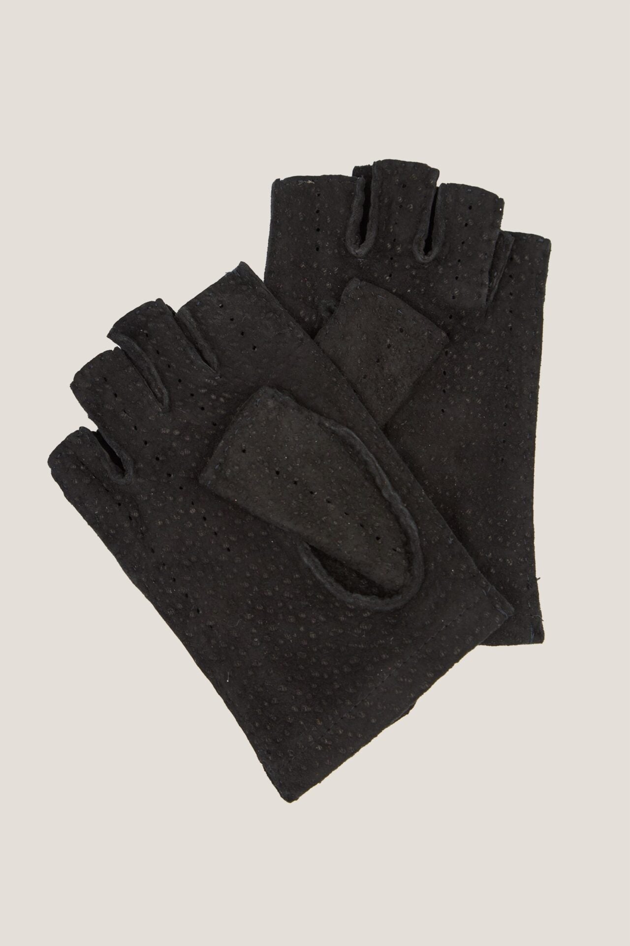 Gants de conduite en cuir noir Capybara