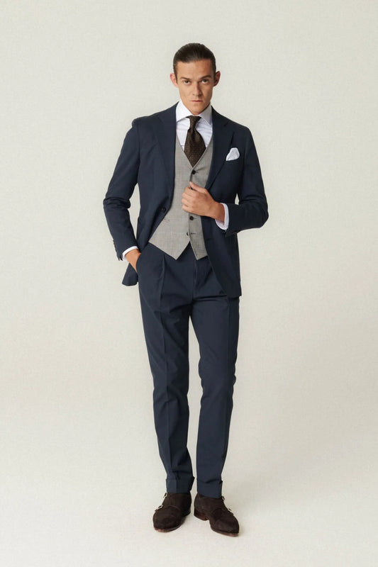Navy blue Albini cotton suit