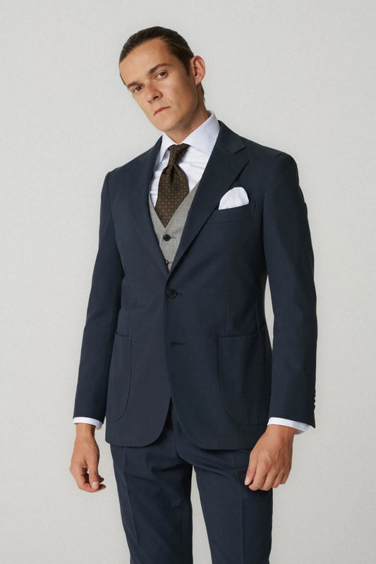 Navy blue Albini cotton suit