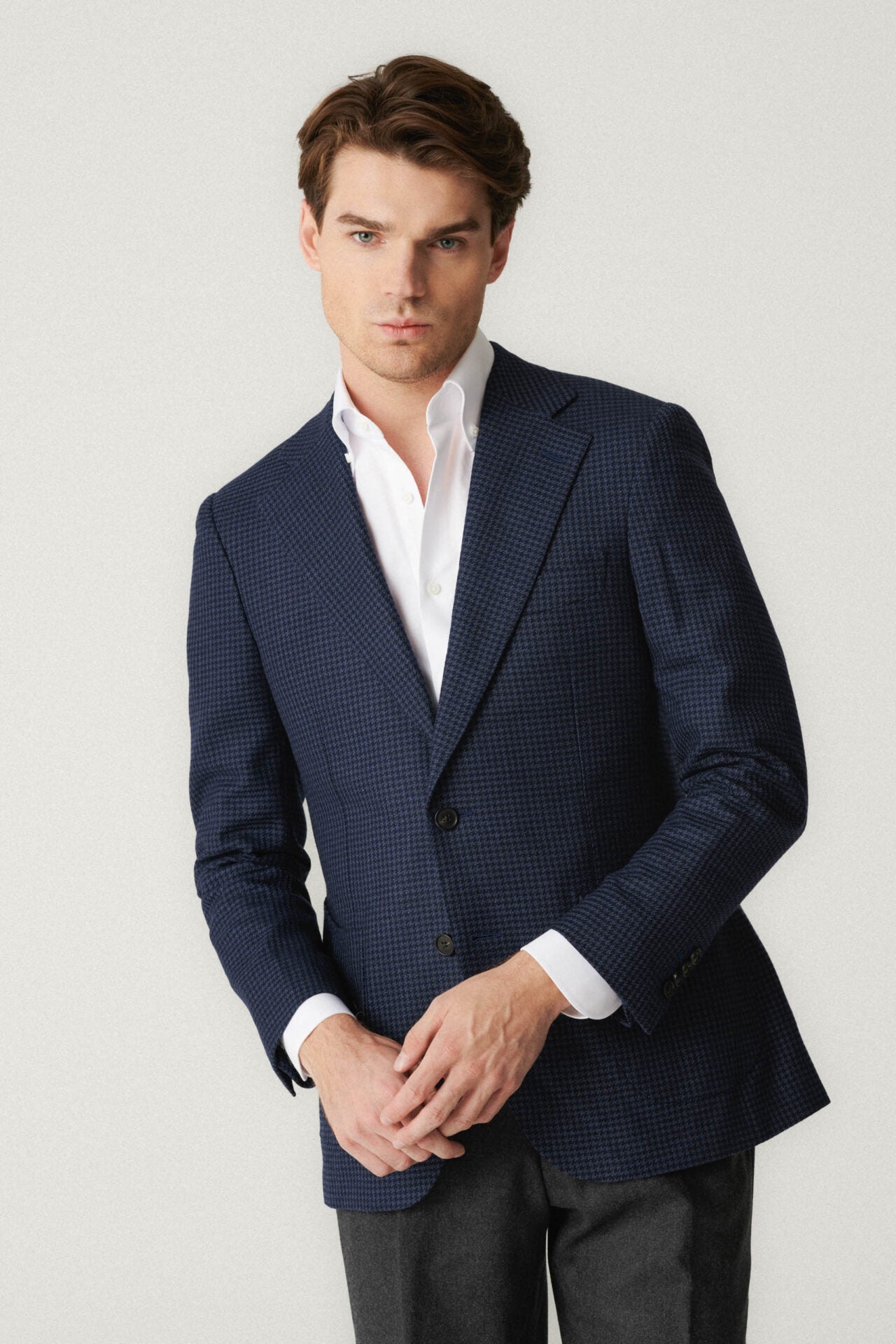 Graphite houndstooth jacket