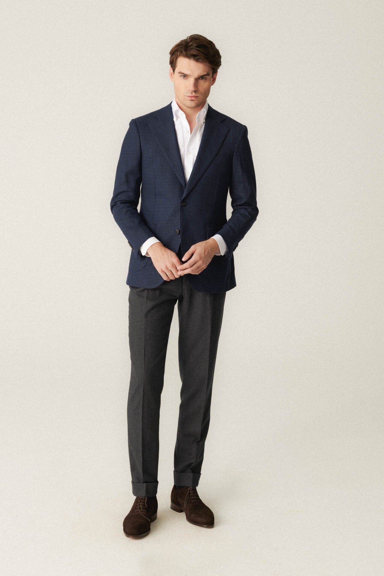 Graphite houndstooth jacket