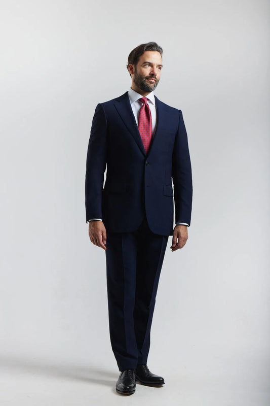 Navy blue 4-ply suit