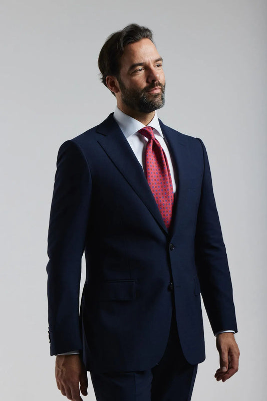 Navy blue 4-ply suit