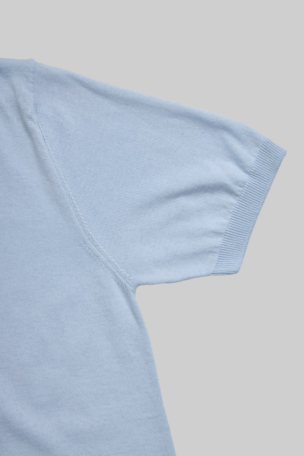 Light blue crew neck knitted T-shirt