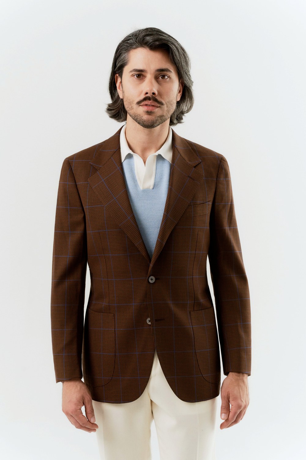 Veste à carreaux Fartown couleur rouille