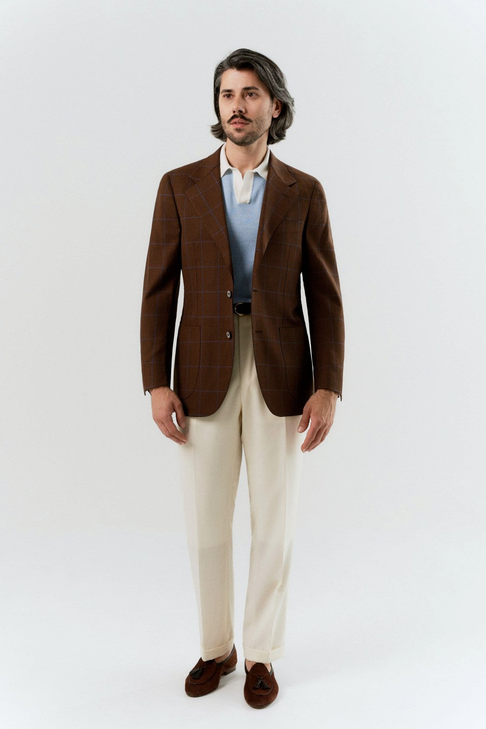 Veste à carreaux Fartown couleur rouille