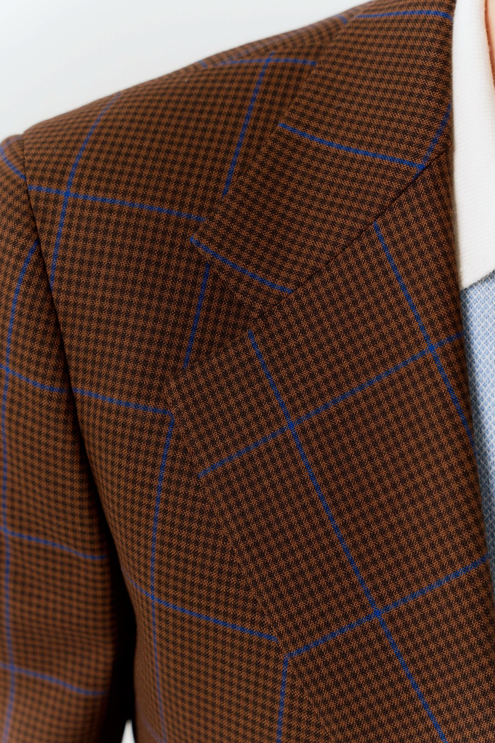 Veste à carreaux Fartown couleur rouille