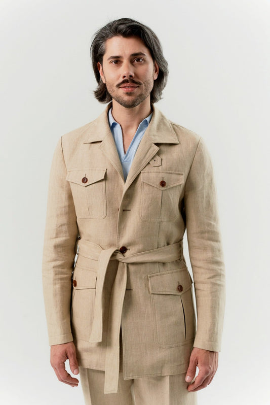 Albini light beige safari jacket