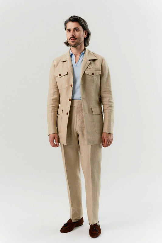 Albini light beige safari jacket