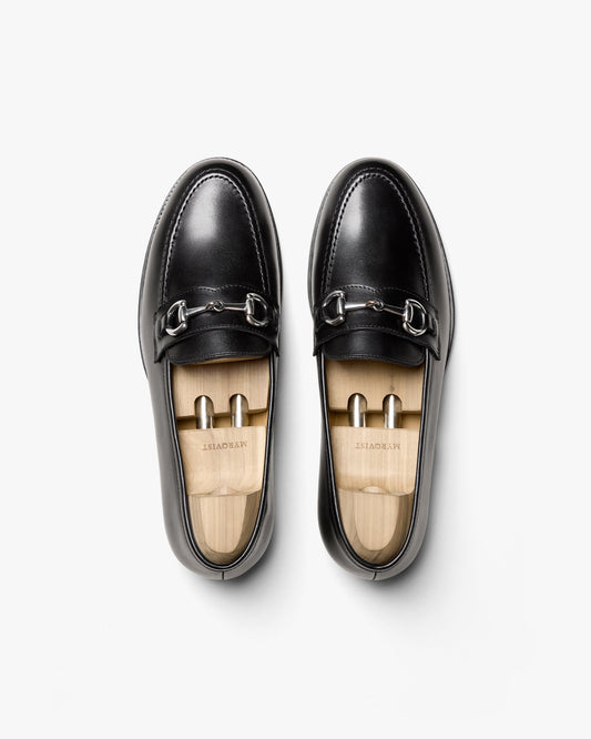 Czarne horse bit loafers Myrqvist