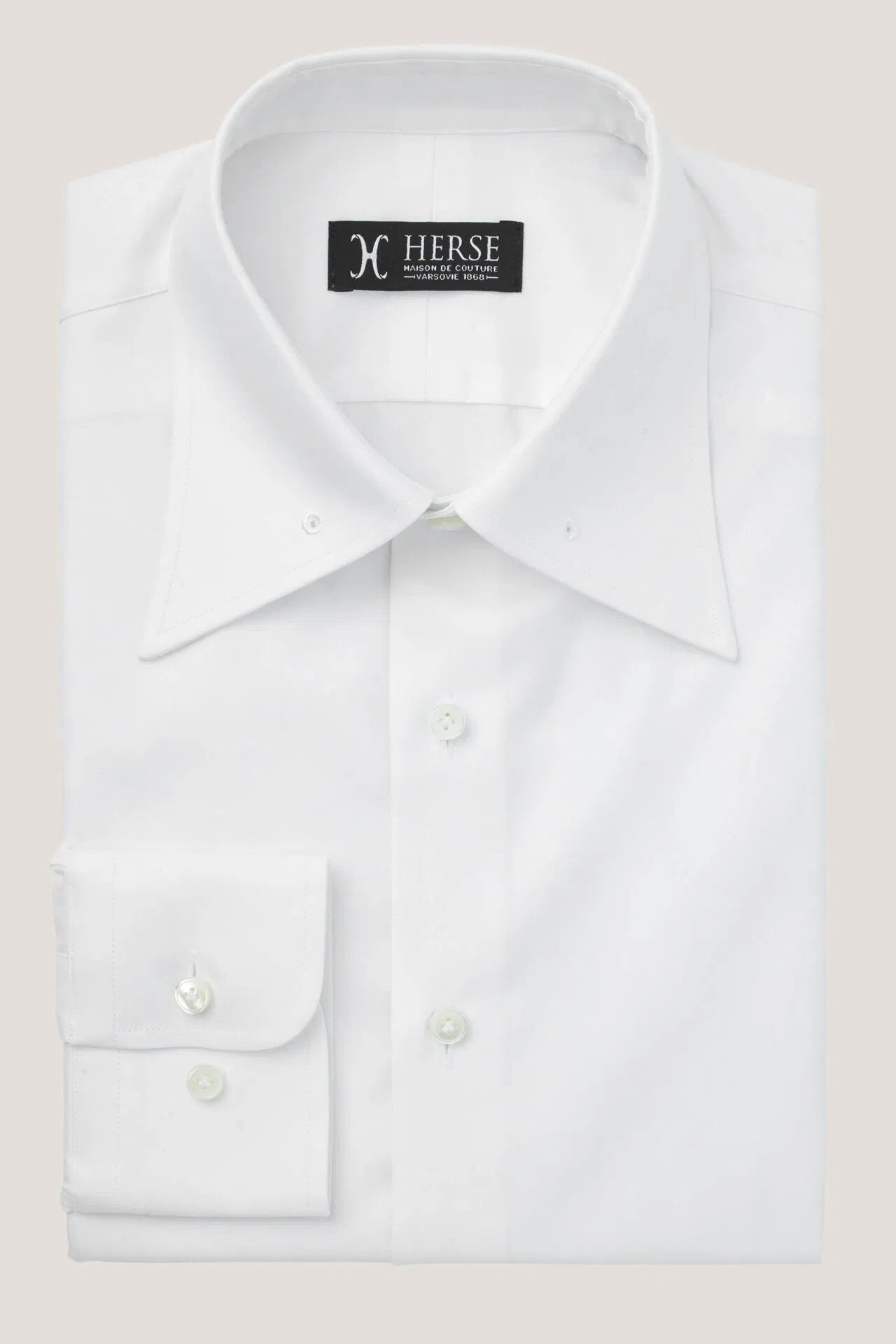 White pin-collar shirt – Herse White pin-collar shirt – Herse