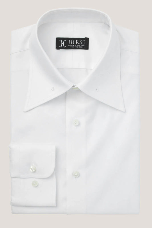 White pin-collar shirt