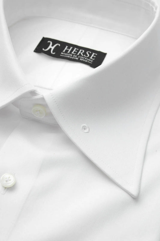 White pin-collar shirt