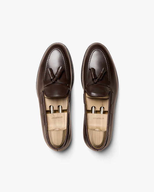 Ciemnobrązowe tassel loafers Myrqvist