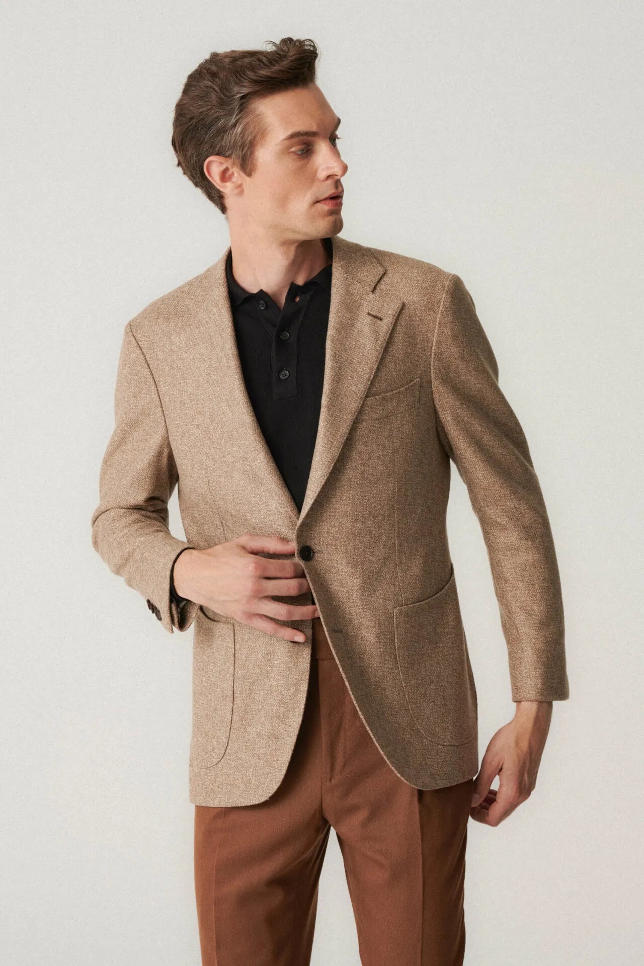 Veste en cachemire brut