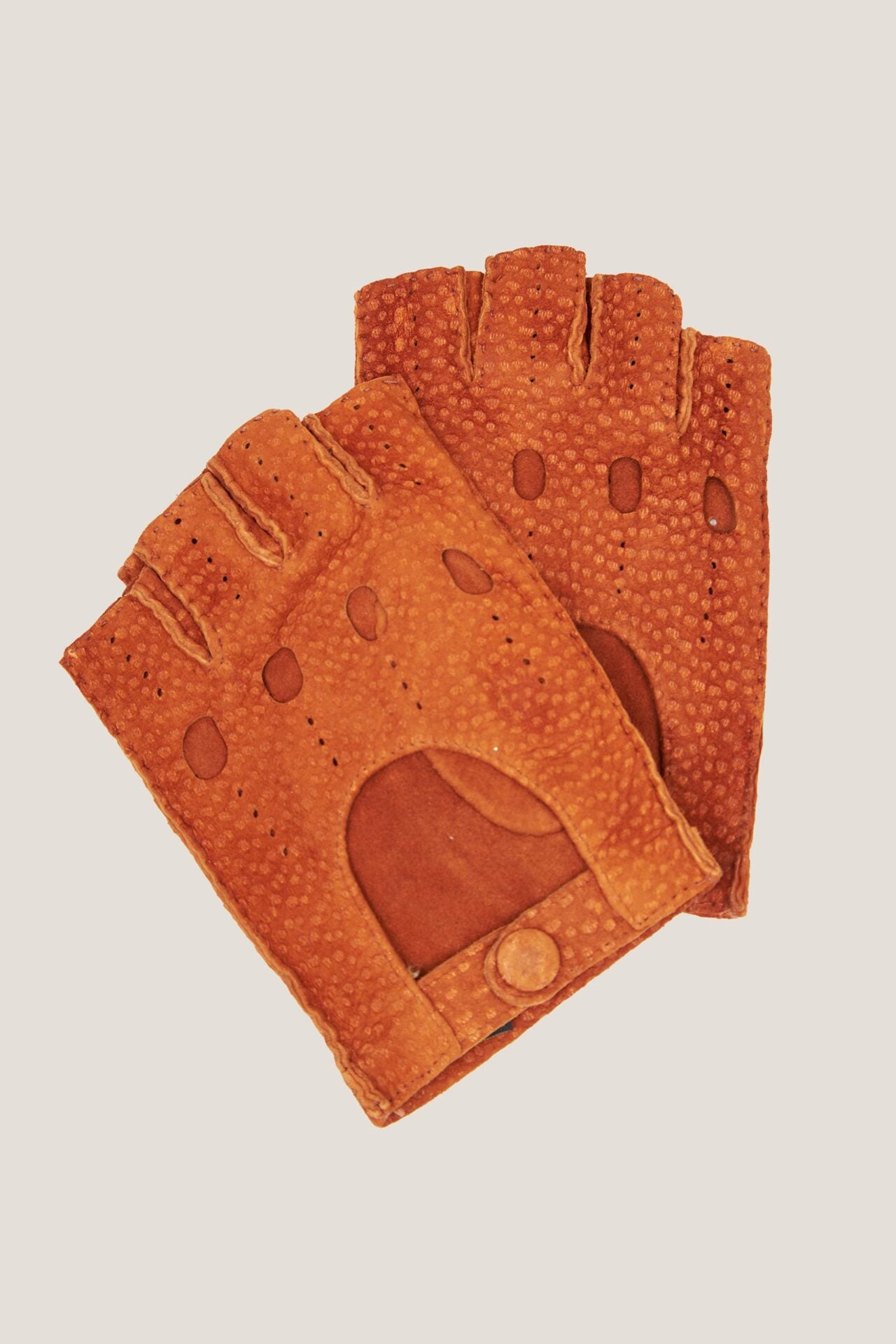 Gants de conduite en cuir de capybara marron clair