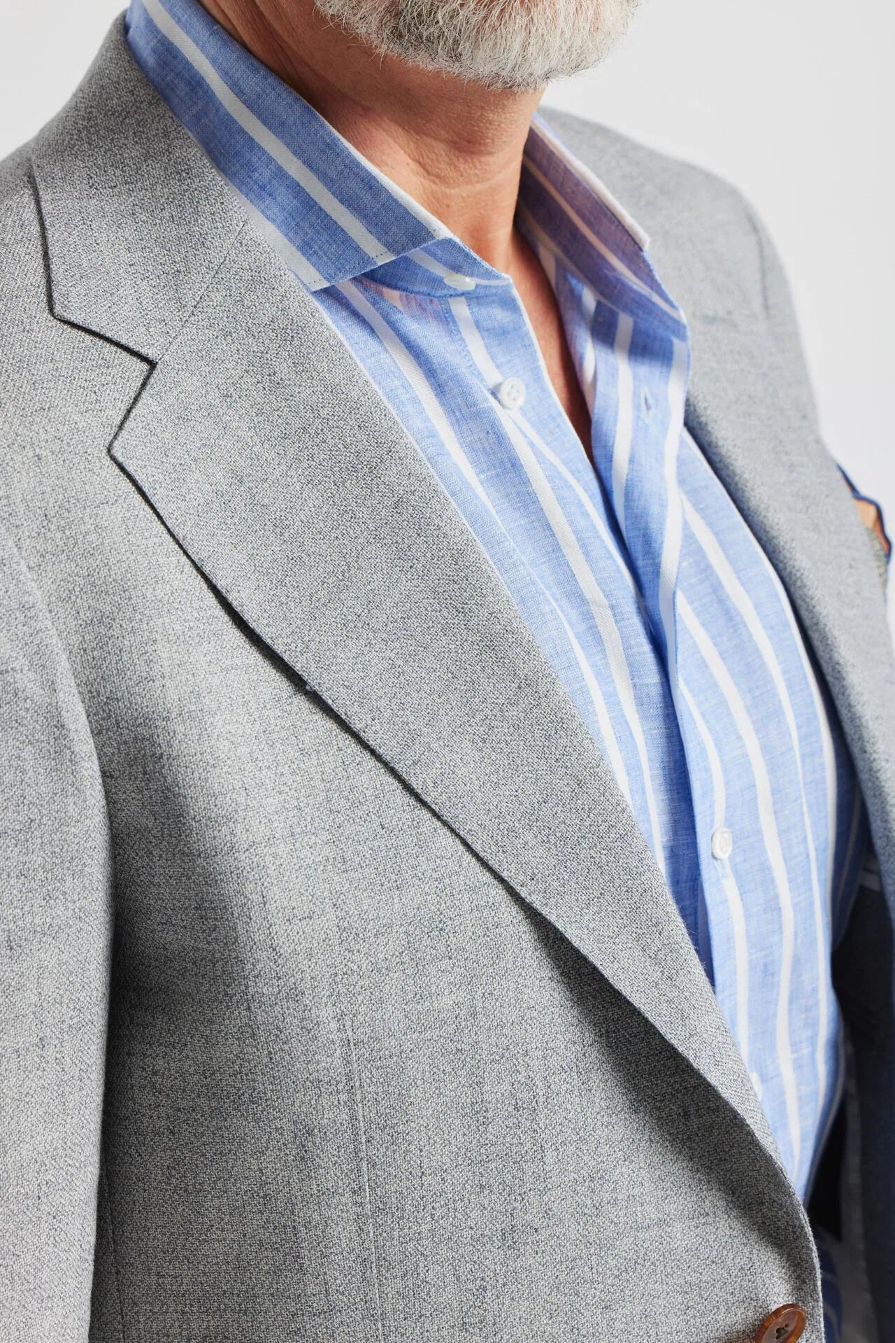 Veste grise en laine/lin