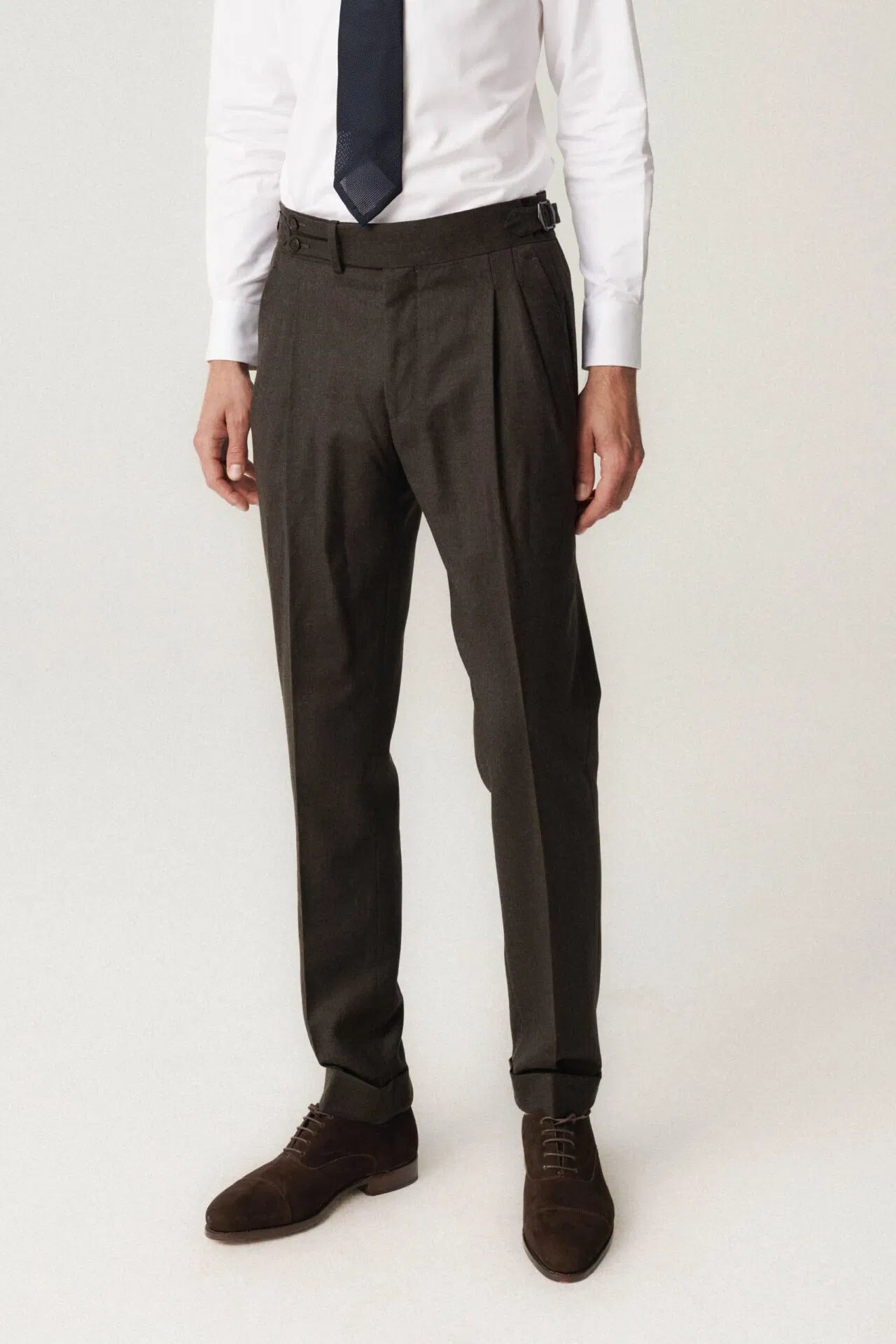 Pantalon en flanelle verte
